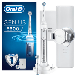 ORAL-B - Spazzolino Elettrico Genius 8600 Ricaricabile Argento