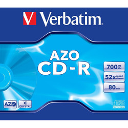 VERBATIM - Supporto CD-R Azo 700MB 1pz 52x 80 minuti 43326