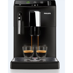 PHILIPS - Macchina Caffé Super Automatica Erogatore acqua calda finitura Nero Linea 3000 Series Philips HD8821/01