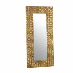 PASSIONE CASA - Specchio con cornice in Metallo Decorata Oro 66X148X5 cm Passione Casa 758751