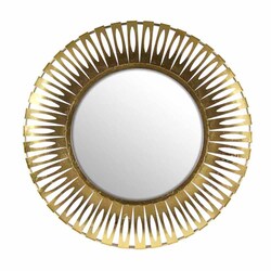 PASSIONE CASA - Specchio tondo Decorativo da Parete in Metallo Colore oro 79 cm Passione Casa 773693