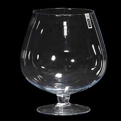 MERCURY SRL - Vaso decorativo in vetro Trasparente "Cognac" Centrotavola D19 cm H22 cm 99997