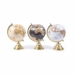 MERCURY SRL - Mappamondo con Base oro in Ottone e Legno Colori Assortiti 33,5 cm Mercury 18471