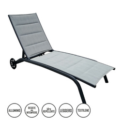 CASA COLLECTION - Lettino reclinabile in alluminio grigio – Geraki 0039545