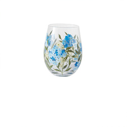LIVELLARA - Set 2 Bicchieri Tumbler in vetro con decori fatti a mano linea Flora Iris Livellara 72018005