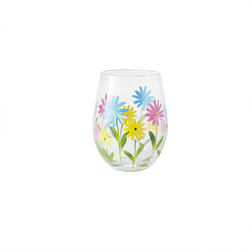 LIVELLARA - Set 2 Bicchieri Tumbler in vetro con decori fatti a mano linea Flora Giardino Livellara 72018002