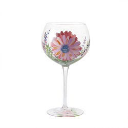 LIVELLARA - Set 2 Calici in vetro con decori fatti a mano linea Flora Primavera 100% Made In Italy Livellara 72019003