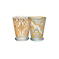 LIVELLARA - Set 2 Bicchieri Tumbler in vetro linea Damasco White Livellara 72012001