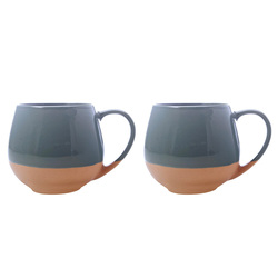 MAXWELL & WILLIAMS - Set 2 Tazze Mug 450cc in Ceramica Linea Eclipse Snug Gray KL0116